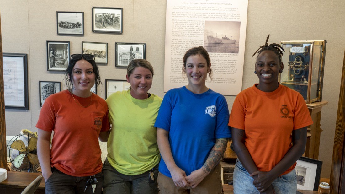 Four members at the IBEW history museum