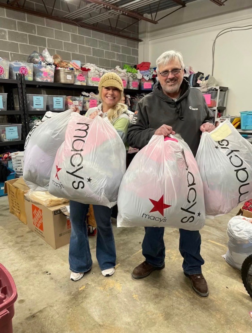 Ray Rose at the Coats for Kids drive