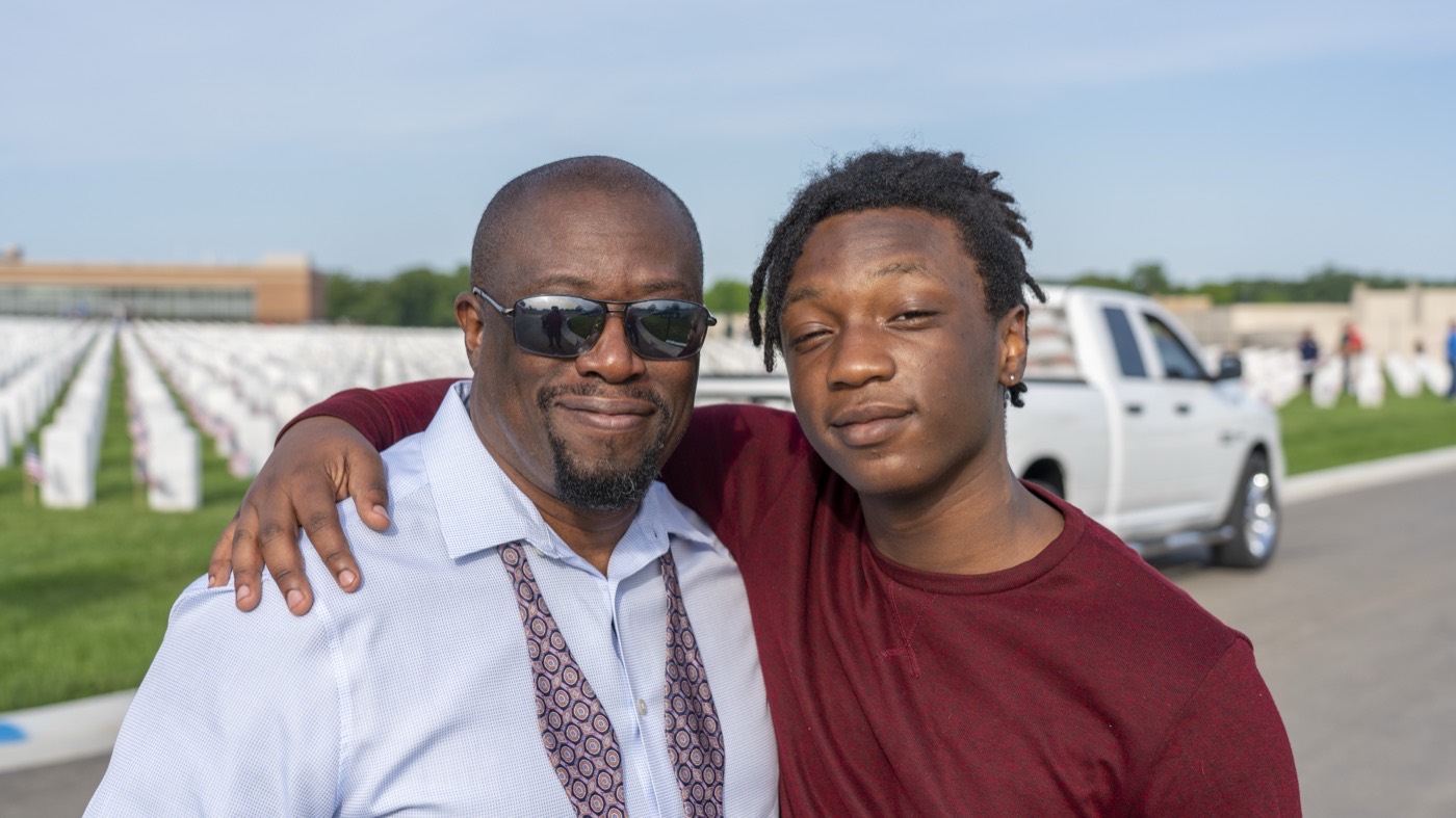 Sylvester Taylor II with his grandson