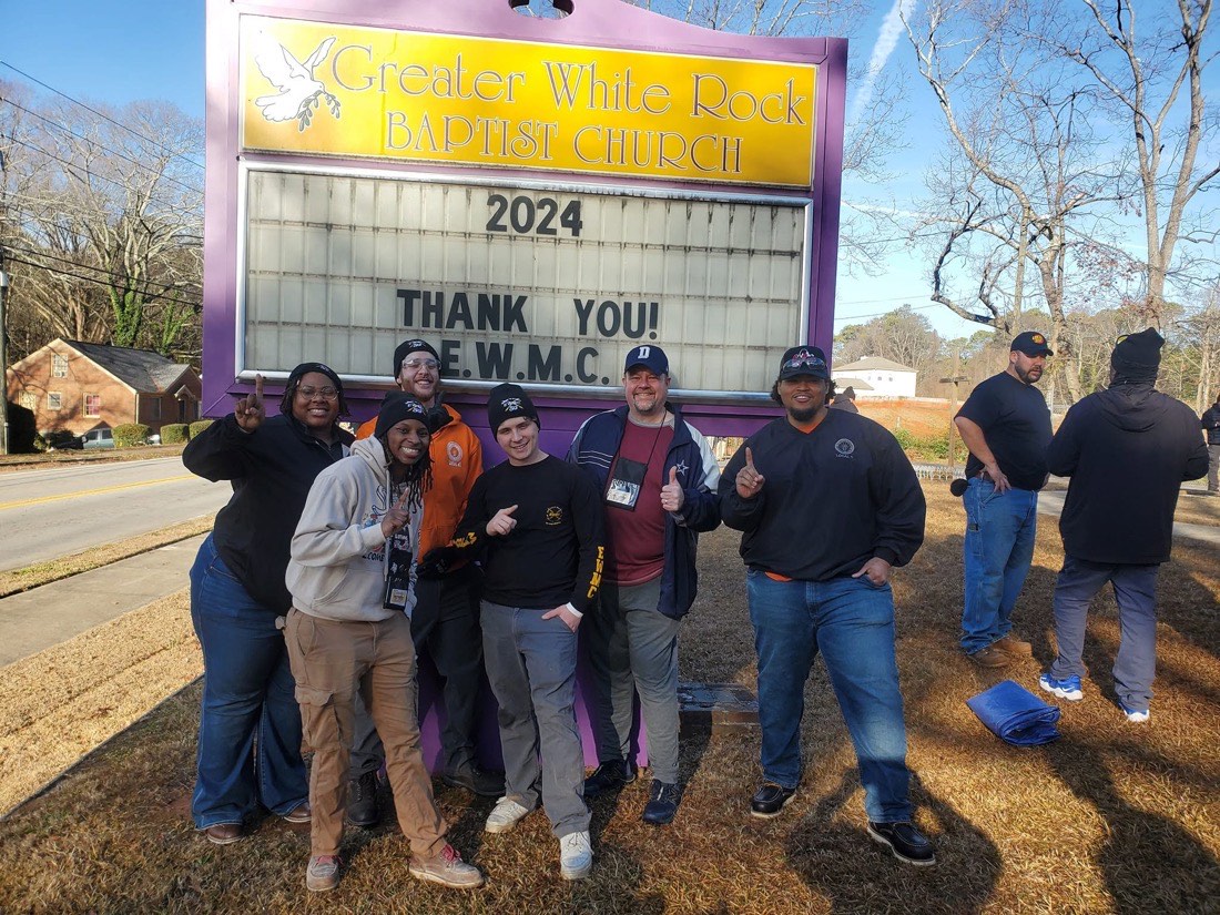 Greater St. Louis EWMC members after a day of community service at Greater White Rock Baptist Church